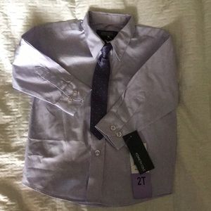 Kenneth Cole toddler boy shirt tie set 2T